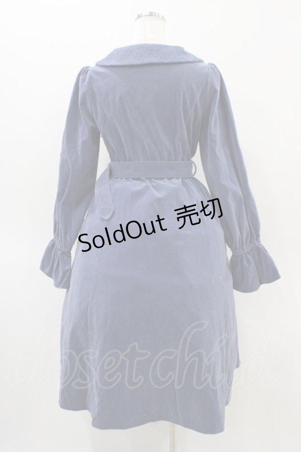 画像2: LIZ LISA / ベロアレースフリルワンピース Free ブルー H-25-11-10-021-LO-OP-NS-ZH (2)