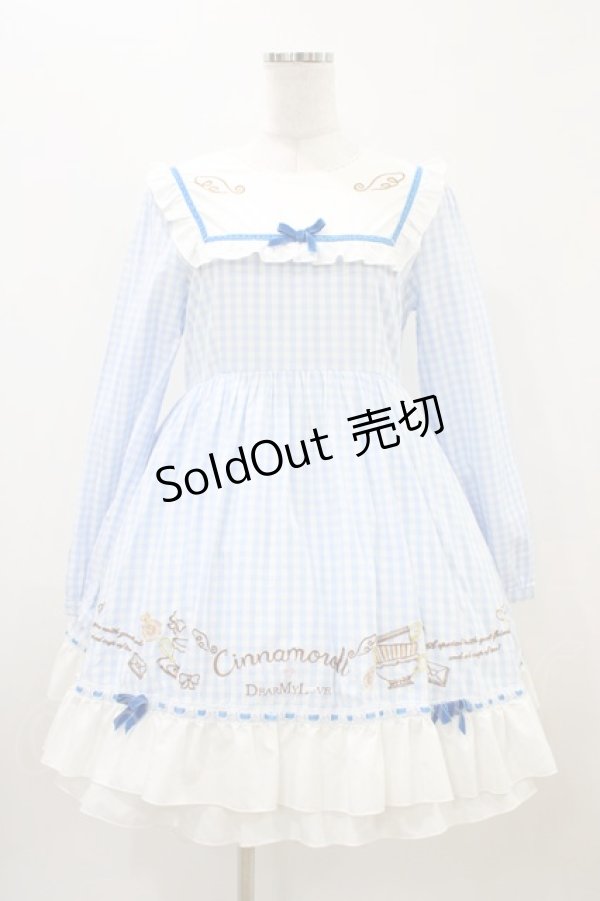 画像1: DearMyLove / DearMyLove×サンリオコラボ シナモロールワンピース LL サックス H-25-11-10-022-EL-OP-NS-ZH (1)