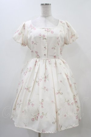 画像: Ank Rouge / Vintage Tulipワンピース M アイボリー H-25-11-10-023-CA-OP-NS-ZH