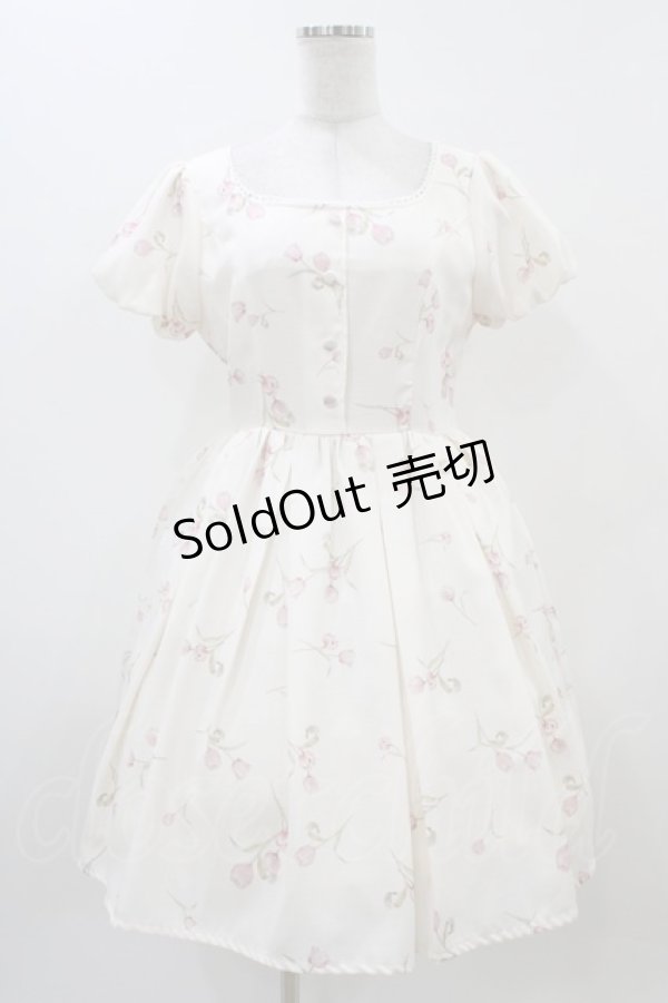 画像1: Ank Rouge / Vintage Tulipワンピース M アイボリー H-25-11-10-023-CA-OP-NS-ZH (1)