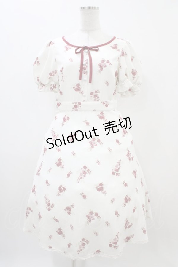 画像1: LODISPOTTO / ピュアローズパフワンピース M オフ H-25-11-10-024-LO-OP-NS-ZH (1)