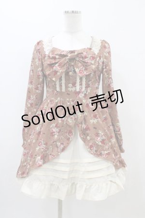 画像: DearMyLove / 花柄ワンピース M ブラウン H-25-11-10-027-EL-OP-NS-ZH