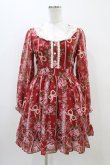 画像1: DearMyLove / 花柄ワンピース M レッド H-25-11-10-028-EL-OP-NS-ZH (1)
