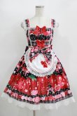 画像1: Dream Lolita（海外ロリータブランド） / Strawberry Cream ジャンパースカート S ブラック H-25-11-11-001-PU-OP-NS-ZH (1)