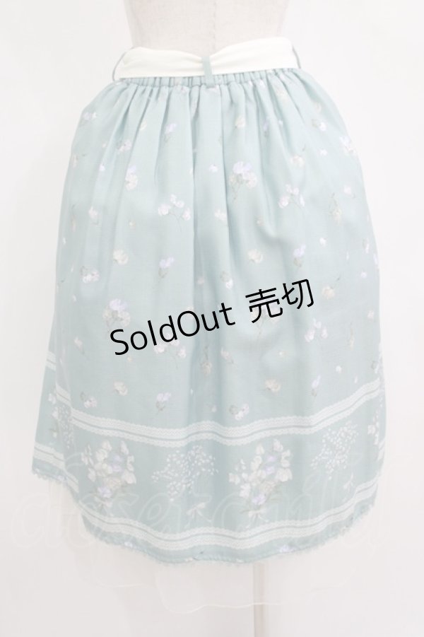 画像3: axes femme / スイートピーパネル柄スカート M グリーン H-25-11-11-026-AX-SK-NS-ZH (3)