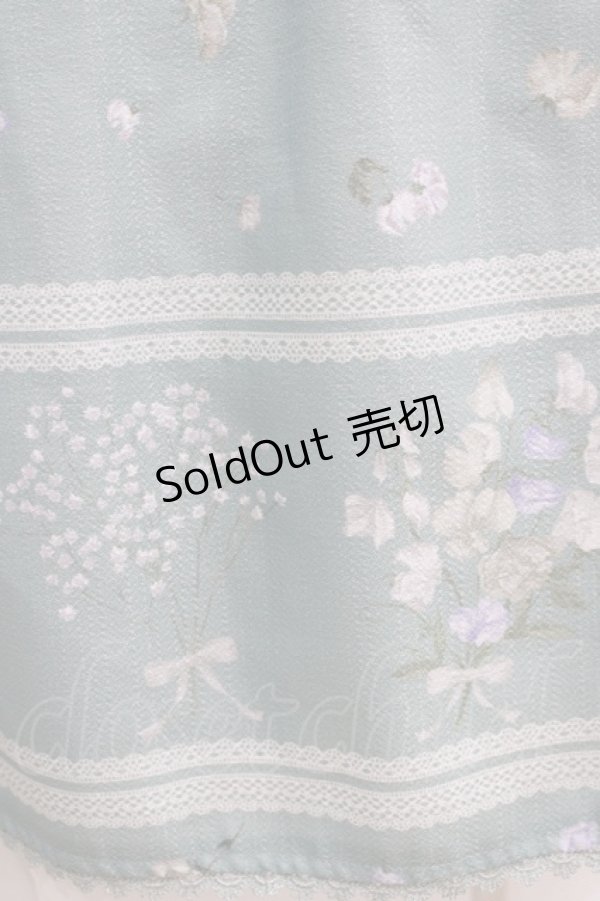 画像4: axes femme / スイートピーパネル柄スカート M グリーン H-25-11-11-026-AX-SK-NS-ZH (4)