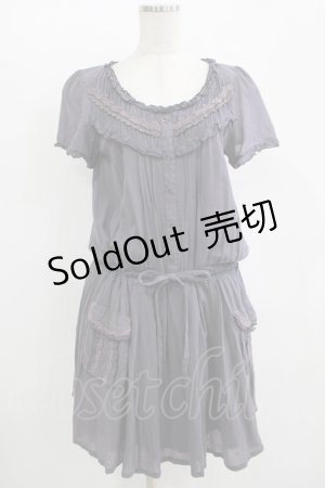 画像: axes femme / ヨーク切替ワンピース M パープル H-25-11-11-030-AX-OP-NS-ZH