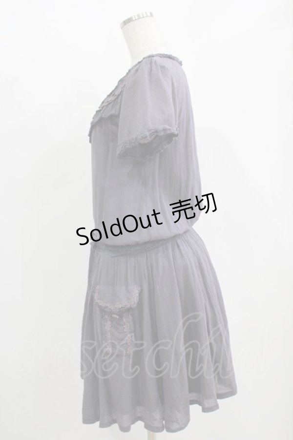 画像2: axes femme / ヨーク切替ワンピース M パープル H-25-11-11-030-AX-OP-NS-ZH (2)