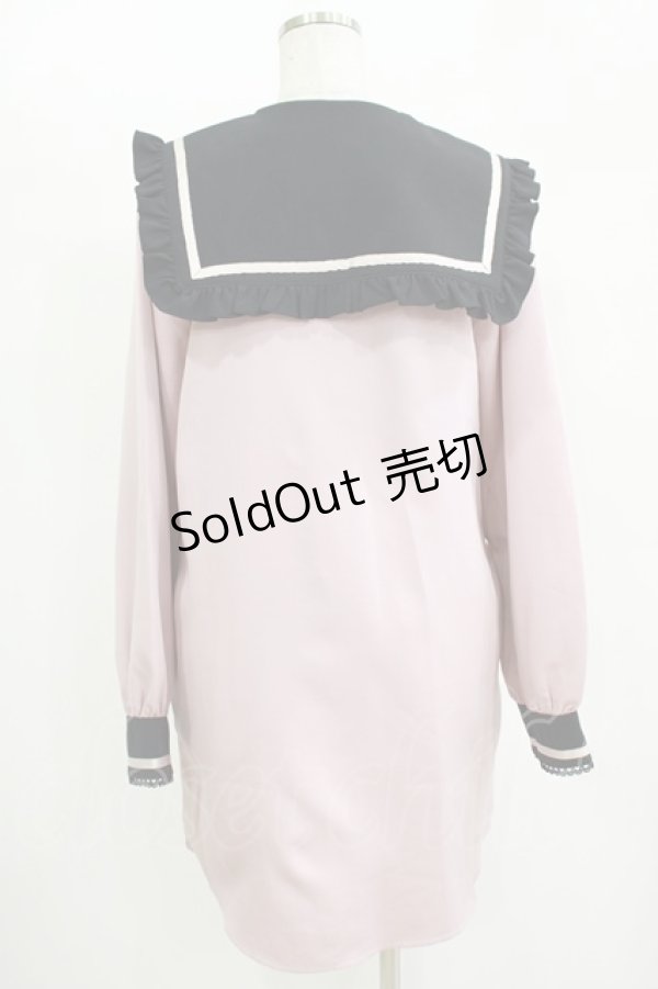 画像3: DearMyLove / 十字架セーラーシャツワンピース LL ピンク H-25-11-11-033-EL-OP-NS-ZH (3)