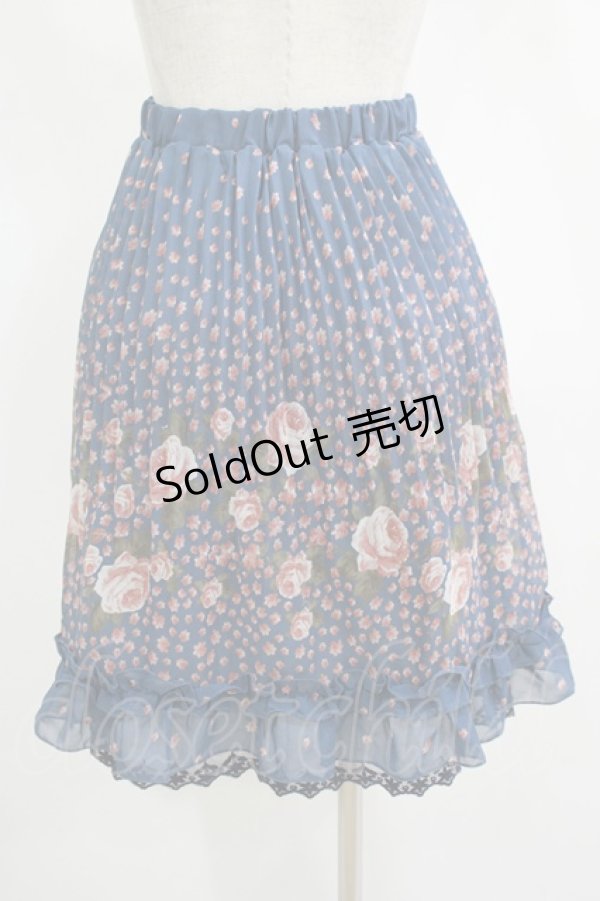 画像3: axes femme / 花柄スカート M ブルー H-25-11-11-035-AX-SK-NS-ZH (3)