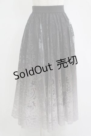 画像: axes femme / グラデレースサーキュラースカート Free ブラック H-25-11-11-036-AX-SK-NS-ZH