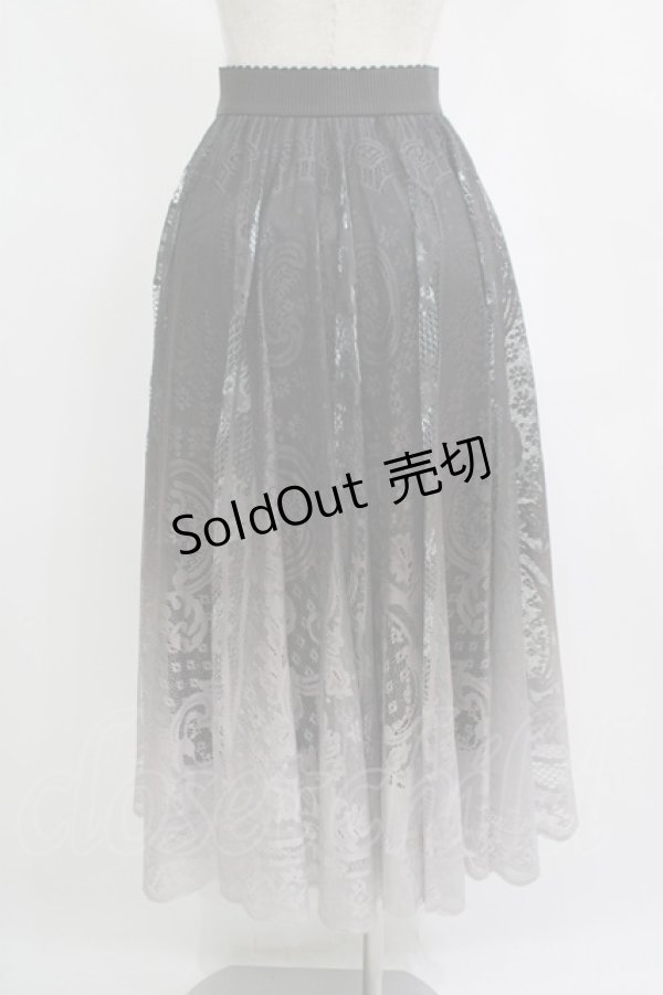 画像3: axes femme / グラデレースサーキュラースカート Free ブラック H-25-11-11-036-AX-SK-NS-ZH (3)