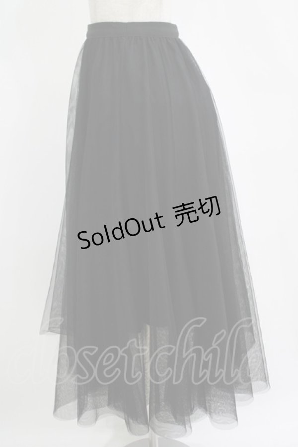 画像2: axes femme / ロングチュールスカート Free ブラック H-25-11-11-037-AX-SK-NS-ZH (2)