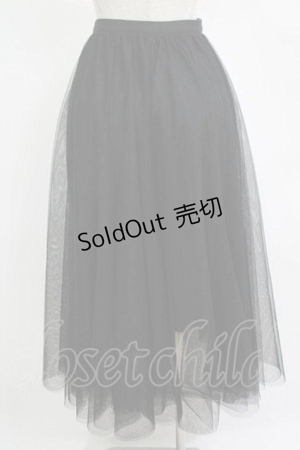 画像3: axes femme / ロングチュールスカート Free ブラック H-25-11-11-037-AX-SK-NS-ZH (3)