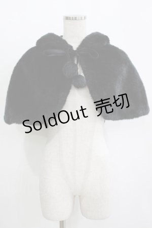 画像: Angelic Pretty / Snow rabbitファーケープ Free ブラック H-25-11-11-040-AP-CO-NS-ZH