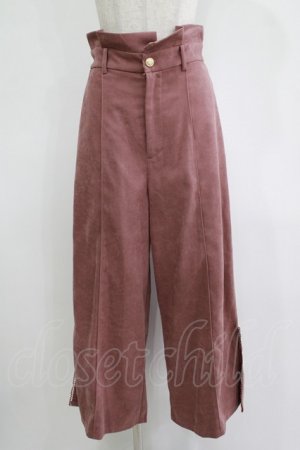 画像: axes femme POETIQUE / ファーベルト付ワイドパンツ M ピンク H-25-11-11-041-AX-PA-NS-ZH