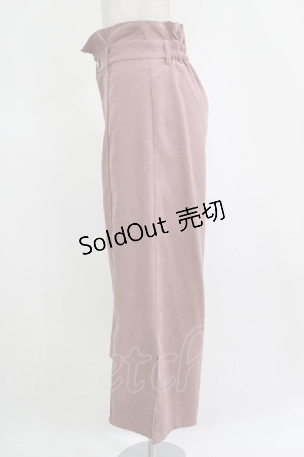 画像2: axes femme POETIQUE / ファーベルト付ワイドパンツ M ピンク H-25-11-11-041-AX-PA-NS-ZH (2)