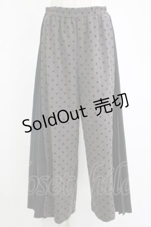 画像: axes femme / 異素材切替サイドプリーツパンツ Free グレー H-25-11-11-042-AX-PA-NS-ZH