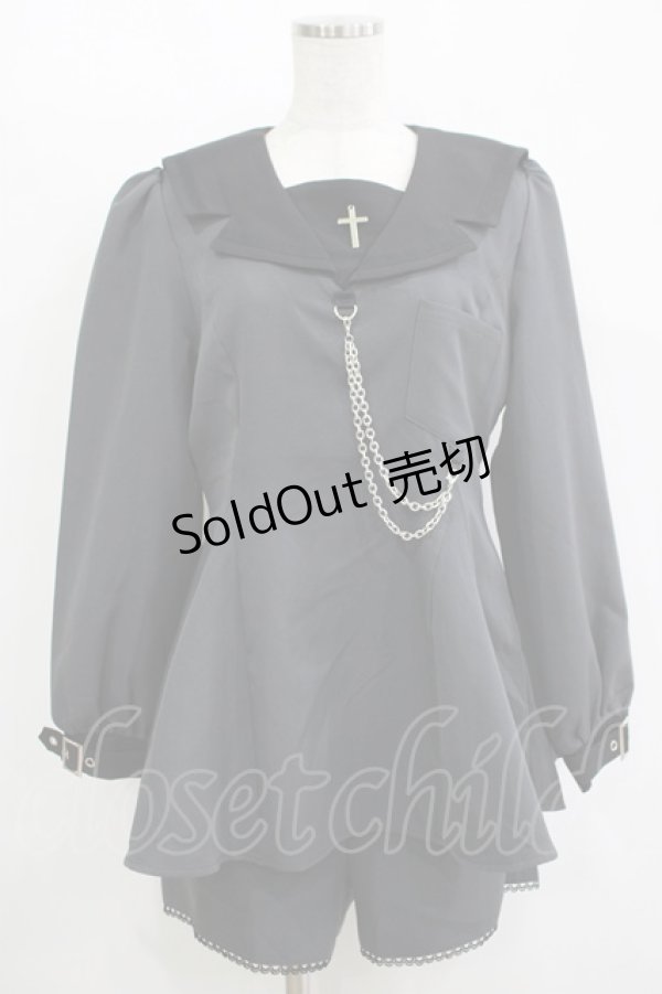 画像1: DearMyLove / 闇十字架チャームセットアップ LL グレー H-25-11-11-043-EL-OP-NS-ZH (1)