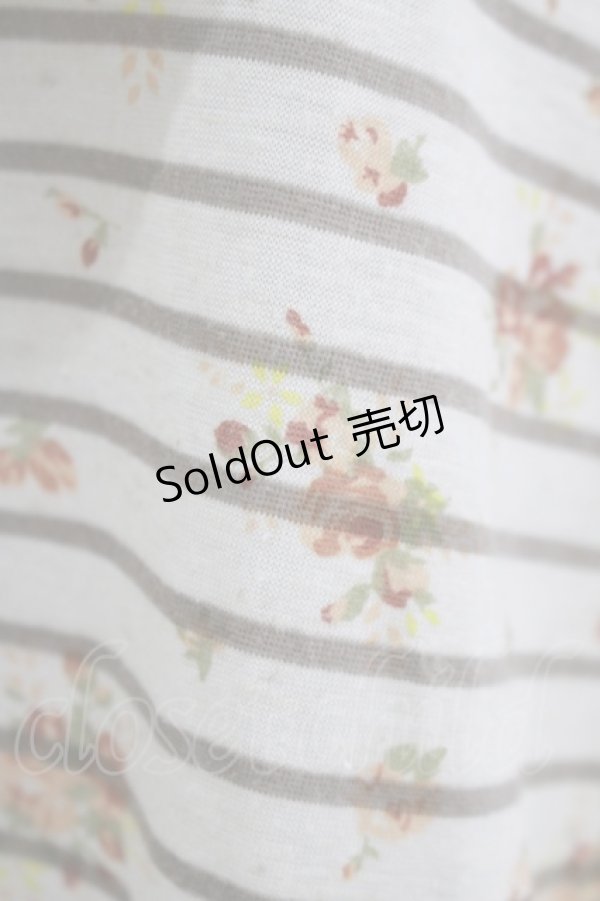 画像5: axes femme / シフォンリボントップス M オフ/ベージュボーダー H-25-11-11-045-AX-TO-NS-ZH (5)