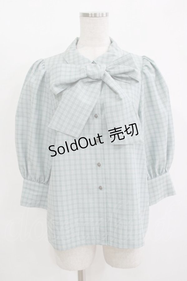 画像1: Maison de FLEUR Petite Robe canone / ジャドの雨宿りブラウス S Green H-25-11-11-050-EL-BL-NS-ZH (1)