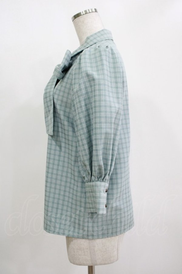 画像2: Maison de FLEUR Petite Robe canone / ジャドの雨宿りブラウス S Green H-25-11-11-050-EL-BL-NS-ZH (2)