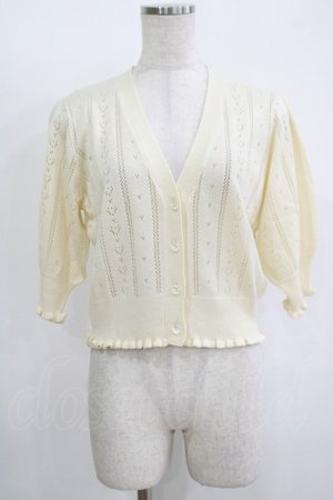 画像: Fi.n.t / ハート透かし編みニットカーディガン Free OFF WHITE H-25-11-11-054-CA-TO-NS-ZH