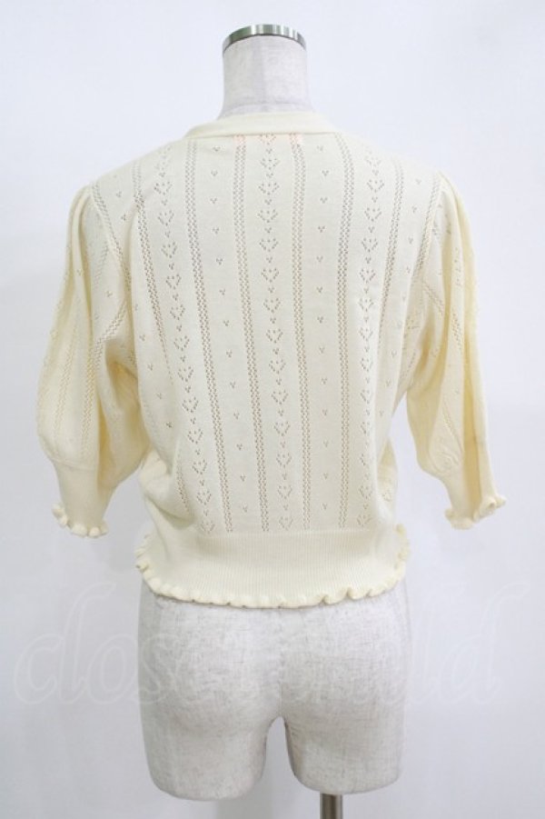画像3: Fi.n.t / ハート透かし編みニットカーディガン Free OFF WHITE H-25-11-11-054-CA-TO-NS-ZH (3)