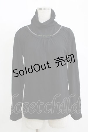 画像: axes femme / 袖ギャザープルオーバー L ブラック H-25-11-11-056-AX-TO-NS-ZH