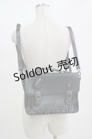 画像: axes femme / 型押し入りサッチェルバッグ  ブラック H-25-11-11-058-AX-BG-NS-ZH