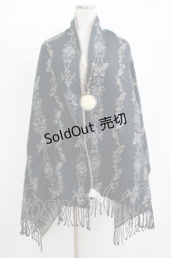 画像1: axes femme / ストール  ブラック H-25-11-11-059-AX-BL-NS-ZH (1)