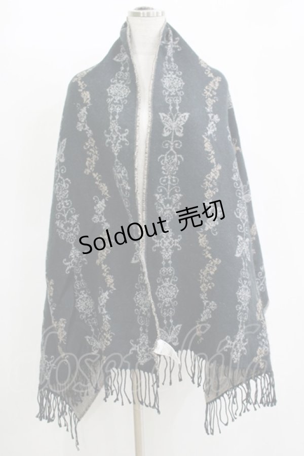 画像2: axes femme / ストール  ブラック H-25-11-11-059-AX-BL-NS-ZH (2)