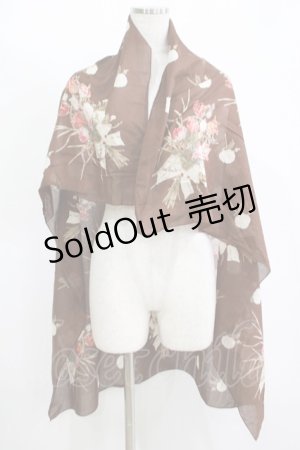 画像: KANEKO ISAO / スカーフ  ブラウン H-25-11-11-060-EL-ZA-NS-ZH