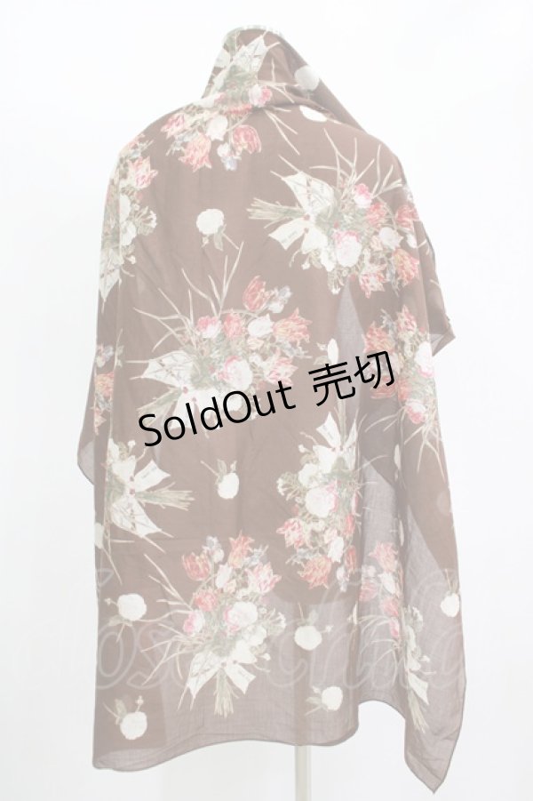 画像2: KANEKO ISAO / スカーフ  ブラウン H-25-11-11-060-EL-ZA-NS-ZH (2)