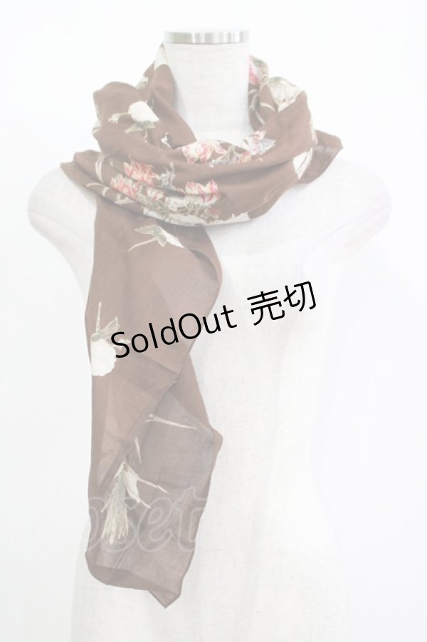 画像3: KANEKO ISAO / スカーフ  ブラウン H-25-11-11-060-EL-ZA-NS-ZH (3)