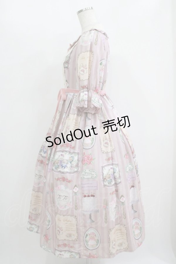 画像2: axes femme kawaii / ティティ×ベアファミリーワンピース M ピンク H-25-11-11-006-AX-OP-NS-ZH (2)