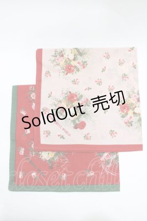 画像: WONDERFUL WORLD / ノベルティハンカチ  グリーン/レッド H-25-11-11-066-LO-ZA-NS-ZH