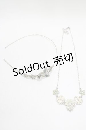 画像: axes femme / 蝶×花ネックレス+カチューシャ  シルバー H-25-11-11-070-AX-AC-NS-ZH