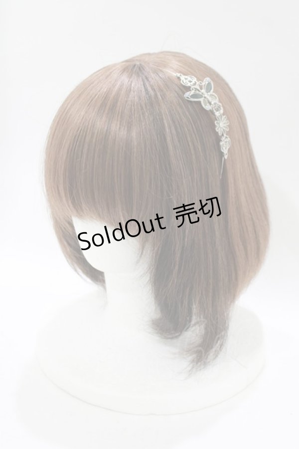 画像4: axes femme / 蝶×花ネックレス+カチューシャ  シルバー H-25-11-11-070-AX-AC-NS-ZH (4)