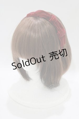 画像: Ank Rouge / ベロアリボンドーリーカチューシャ  ボルドー H-25-11-11-072-CA-AC-NS-ZH