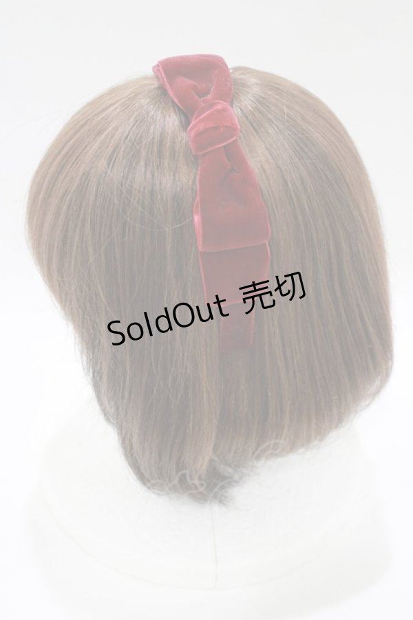 画像2: Ank Rouge / ベロアリボンドーリーカチューシャ  ボルドー H-25-11-11-072-CA-AC-NS-ZH (2)