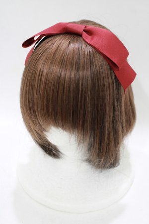画像: Ank Rouge / グログランワイドリボンカチューシャ  レッド H-25-11-11-075-CA-AC-NS-ZH