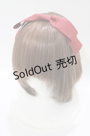 画像: Ank Rouge / グログランワイドリボンカチューシャ  レッド H-25-11-11-075-CA-AC-NS-ZH