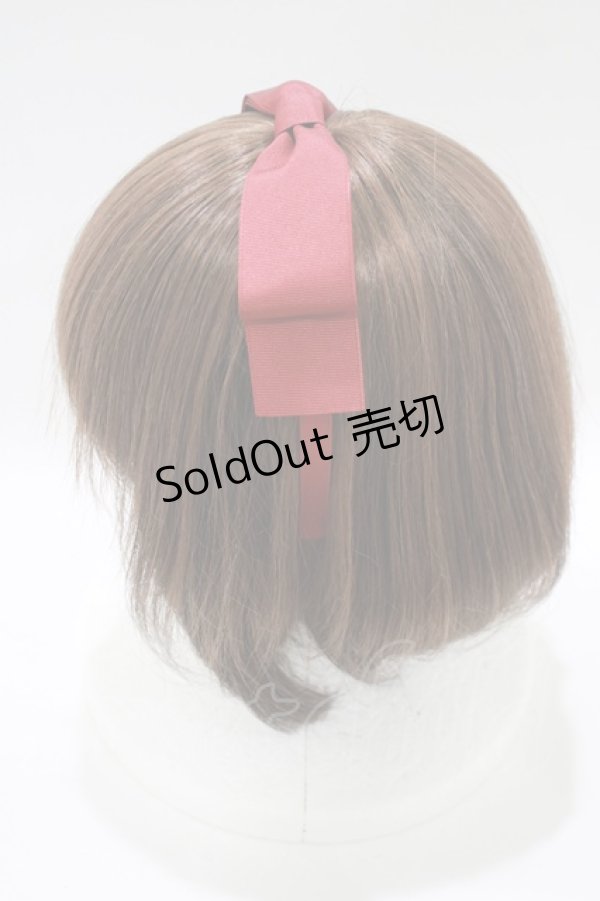 画像2: Ank Rouge / グログランワイドリボンカチューシャ  レッド H-25-11-11-075-CA-AC-NS-ZH (2)