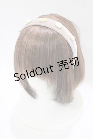 画像: Maison de FLEUR Petite Robe canone / 宝物でできたカチューシャ  Beige H-25-11-11-076-EL-AC-NS-ZH