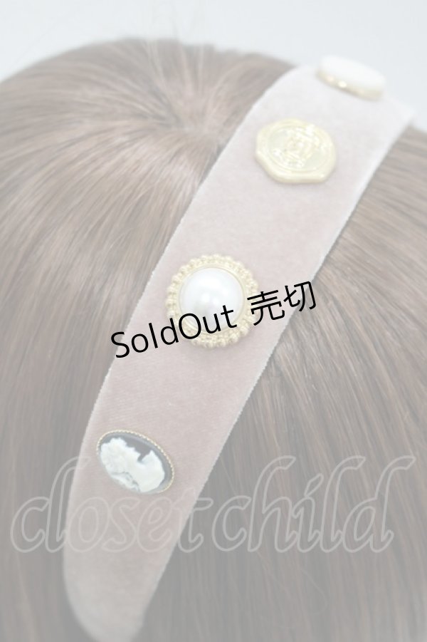 画像2: Maison de FLEUR Petite Robe canone / 宝物でできたカチューシャ  Beige H-25-11-11-076-EL-AC-NS-ZH (2)