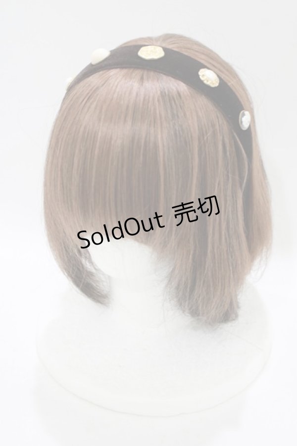 画像1: Maison de FLEUR Petite Robe canone / 宝物でできたカチューシャ  Brown H-25-11-11-078-EL-AC-NS-ZH (1)