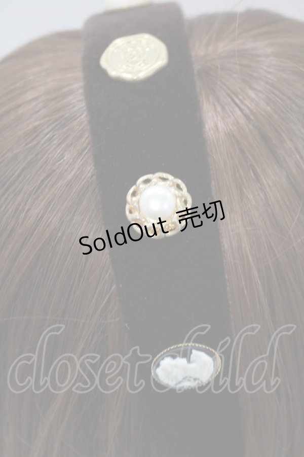 画像2: Maison de FLEUR Petite Robe canone / 宝物でできたカチューシャ  Brown H-25-11-11-078-EL-AC-NS-ZH (2)