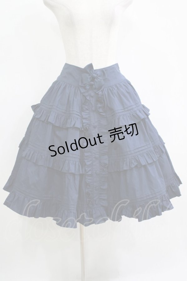 画像1: AND ROMEO / リボンフリルスカート Free ネイビー H-25-11-11-007-LO-SK-NS-ZH (1)