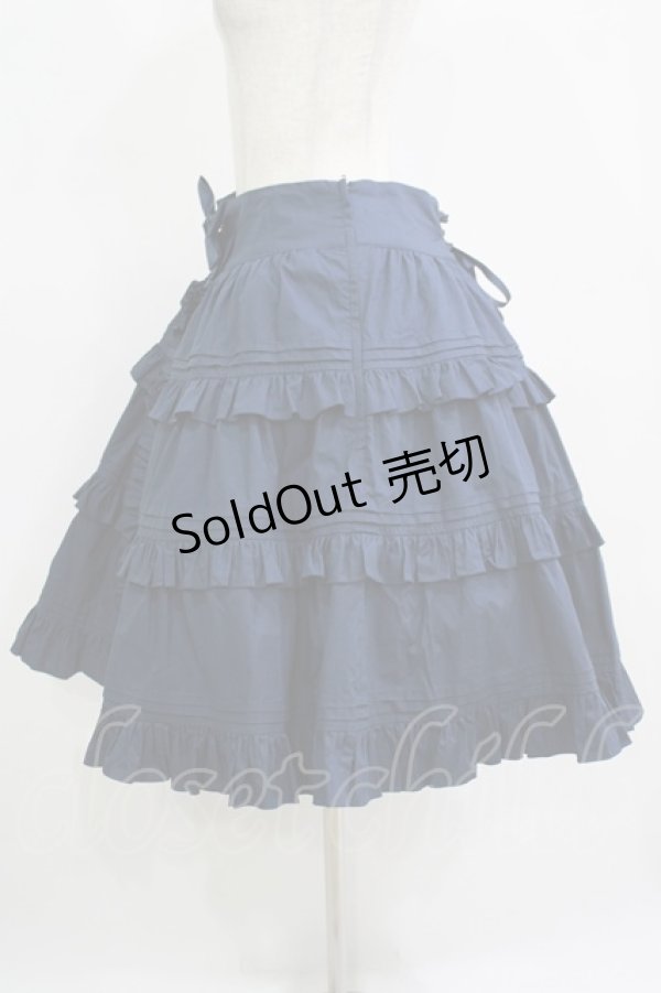 画像2: AND ROMEO / リボンフリルスカート Free ネイビー H-25-11-11-007-LO-SK-NS-ZH (2)